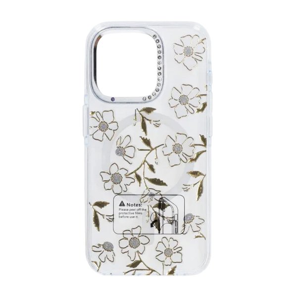 iPhone 15 Pro Max Cover Mønster MagSafe Blomstergrene
