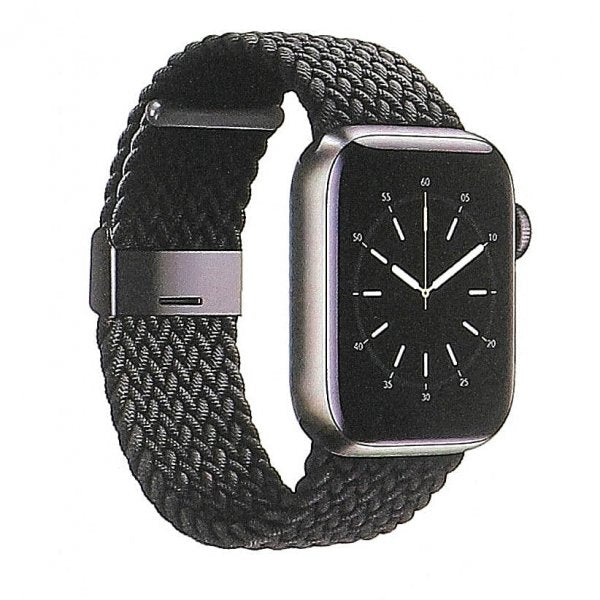 Gear Apple Watch 38/40/41/42mm Rem Flettet Nylon Sort
