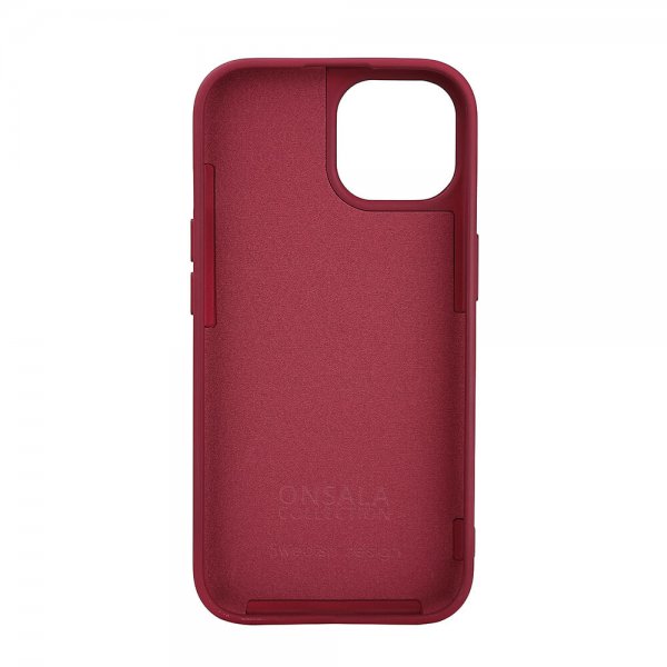Onsala iPhone 15 Cover Silikone Touch MagSeries Dyb Rød