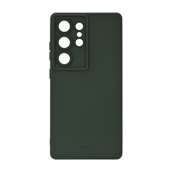 Onsala Samsung Galaxy S25 Ultra Cover Silikonefølelse Olivengrøn