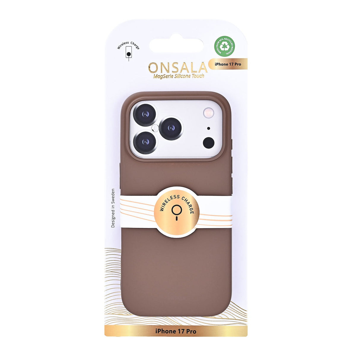 Onsala iPhone 17 Pro/iPhone 18 Pro Cover med silikonefølelse Chocolate