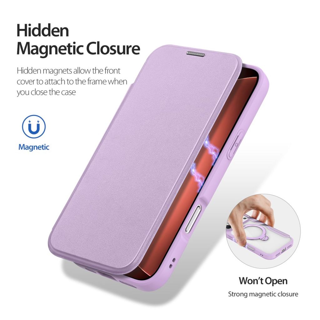 Dux Ducis iPhone 17 Pro Max/18 Pro Max Cover Skin X Pro Series Kickstand MagSafe Lilla