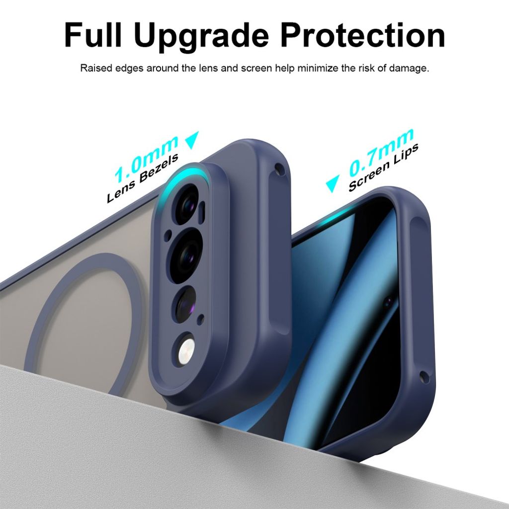 Google Pixel 11 Pro Cover Frostad MagSafe Blå