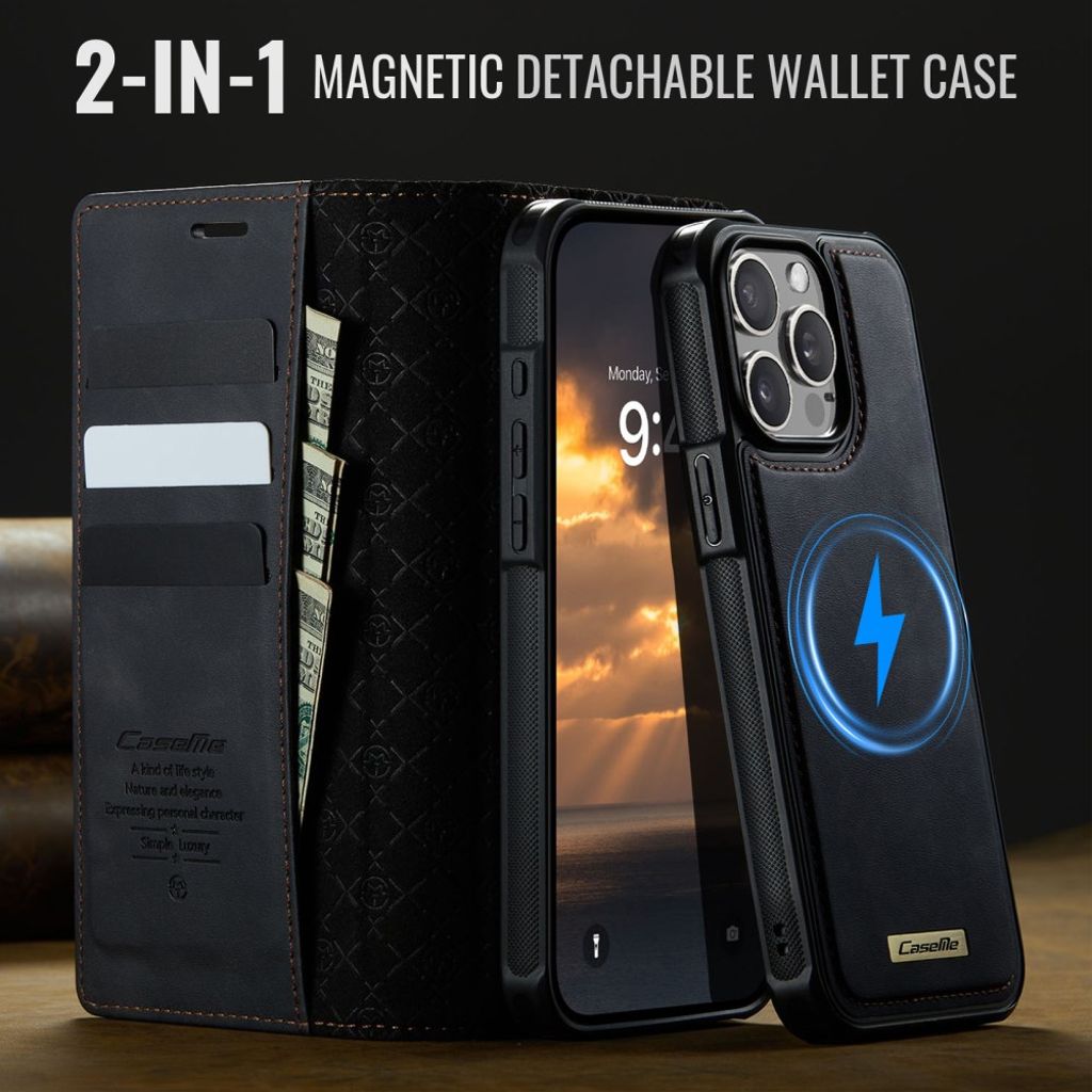 CaseMe iPhone 14 Pro Etui C49 Series Sort