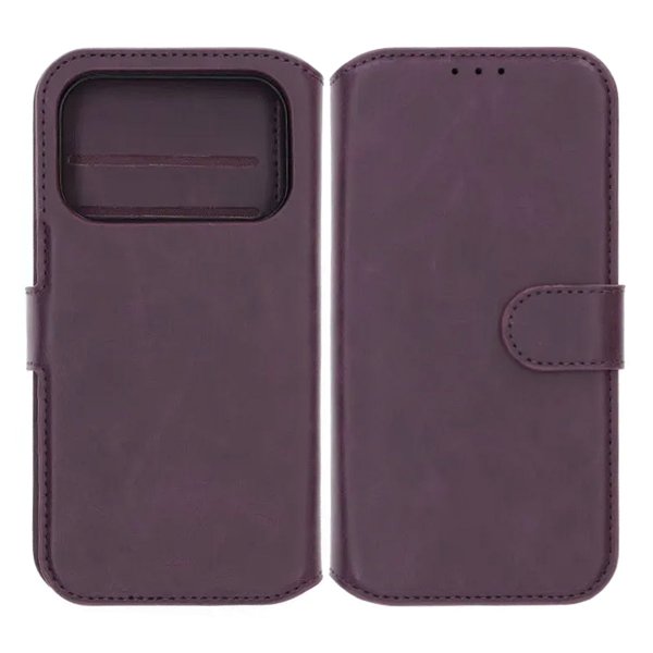 Rvelon iPhone 17 Pro Etui 4 Kortlommer Aftageligt Cover Lilla