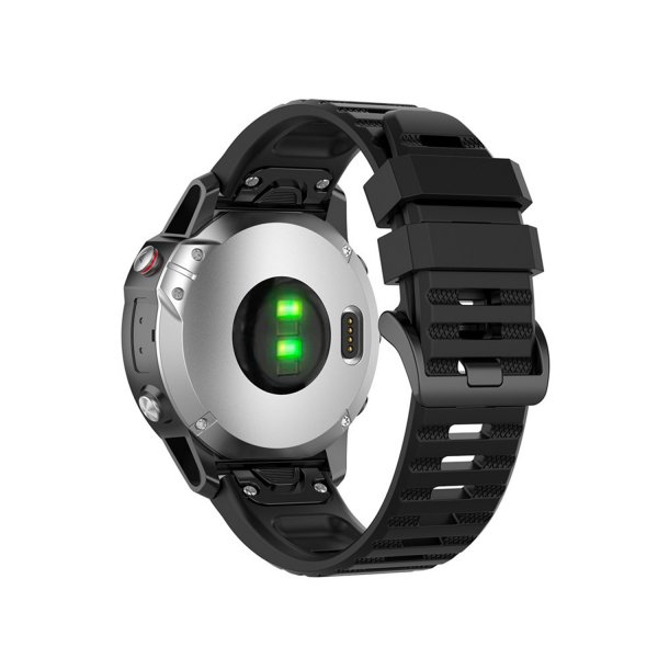 Fast Garmin QuickFit 22mm Armbånd Silikone Strop Sort