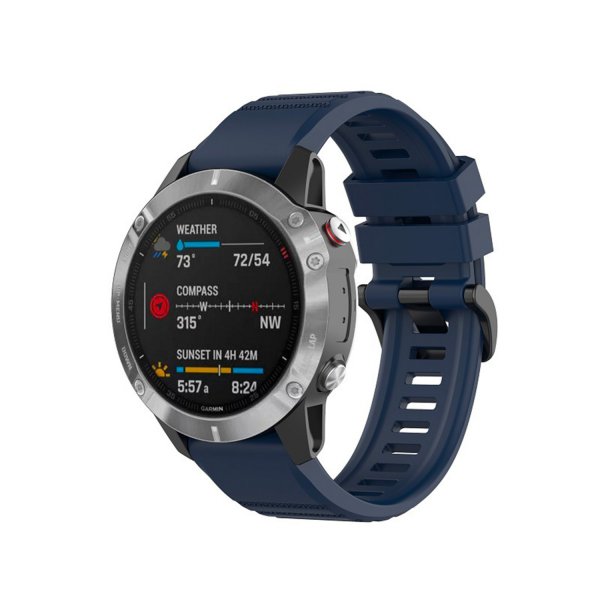 Fast Garmin QuickFit 26mm Armbånd Silikonerem Blå