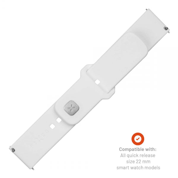 Repareret Samsung Galaxy Watch 22mm Rem Silikone Sporty Rem Hvid