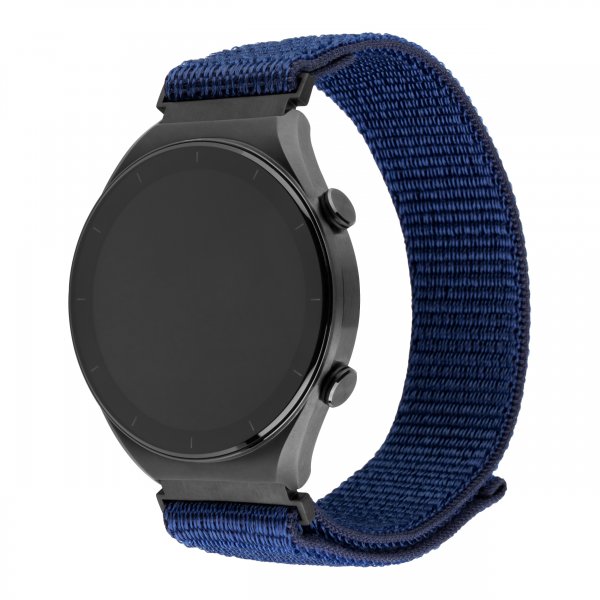 Repareret Samsung Galaxy Watch 22mm Armbånd Nylon Sporty Rem Blå