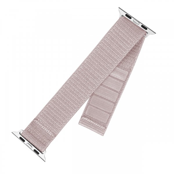 Fikseret Apple Watch 38/40/41/42mm Armbånd Nylon Sporty Rem Rosa
