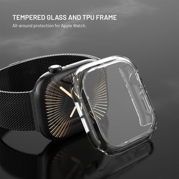 Fast Apple Watch 46mm (Serie 10) Cover med Indbygget skærmbeskytter PURE