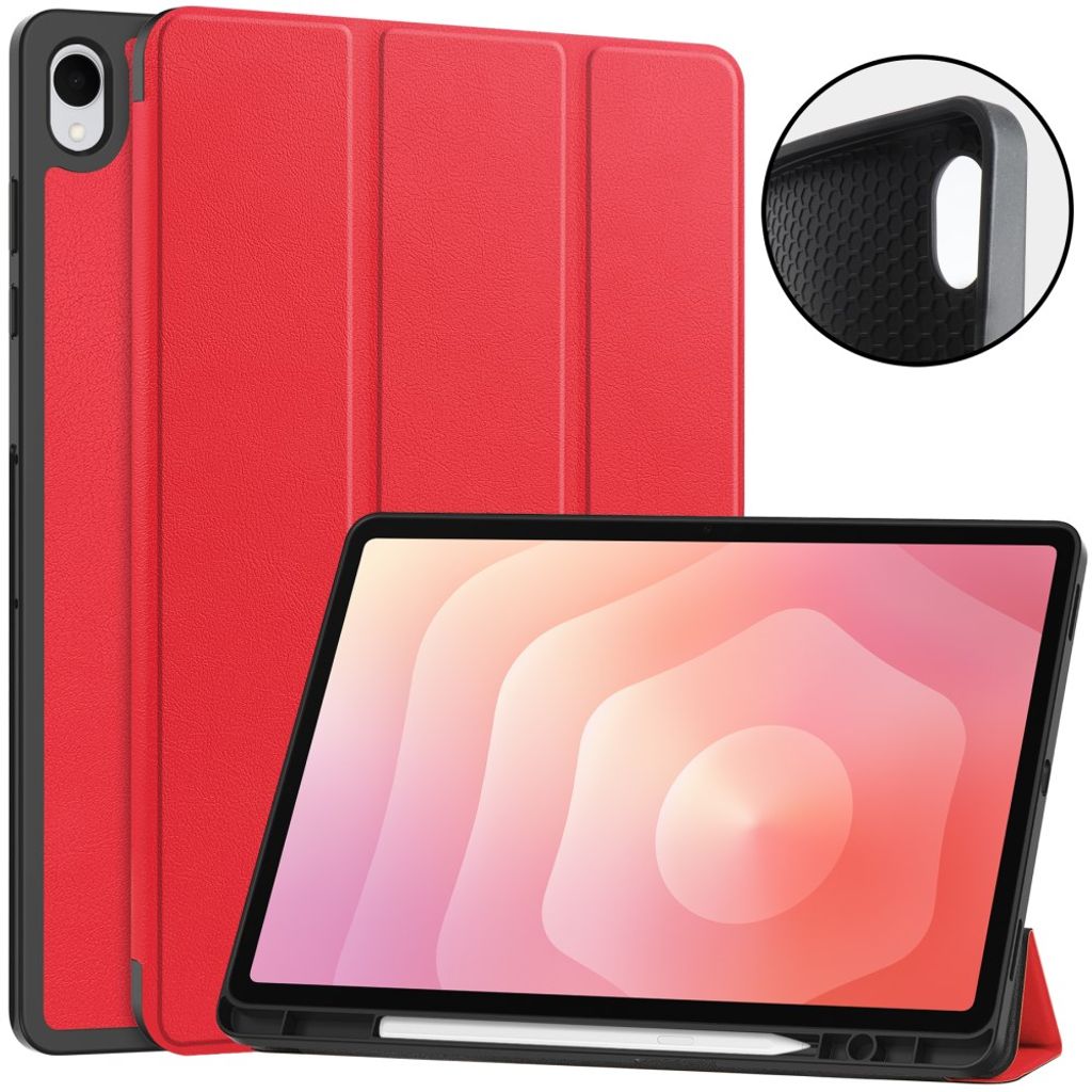 Samsung Galaxy Tab S12 Plus Etui Tri-Fold Pennfack Rød