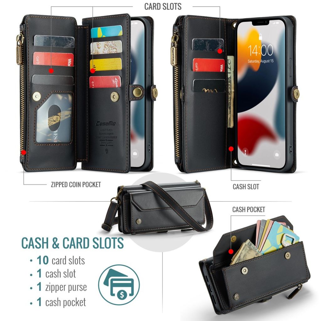 CaseMe iPhone 13 Pro Max Etui C36 Series Sort