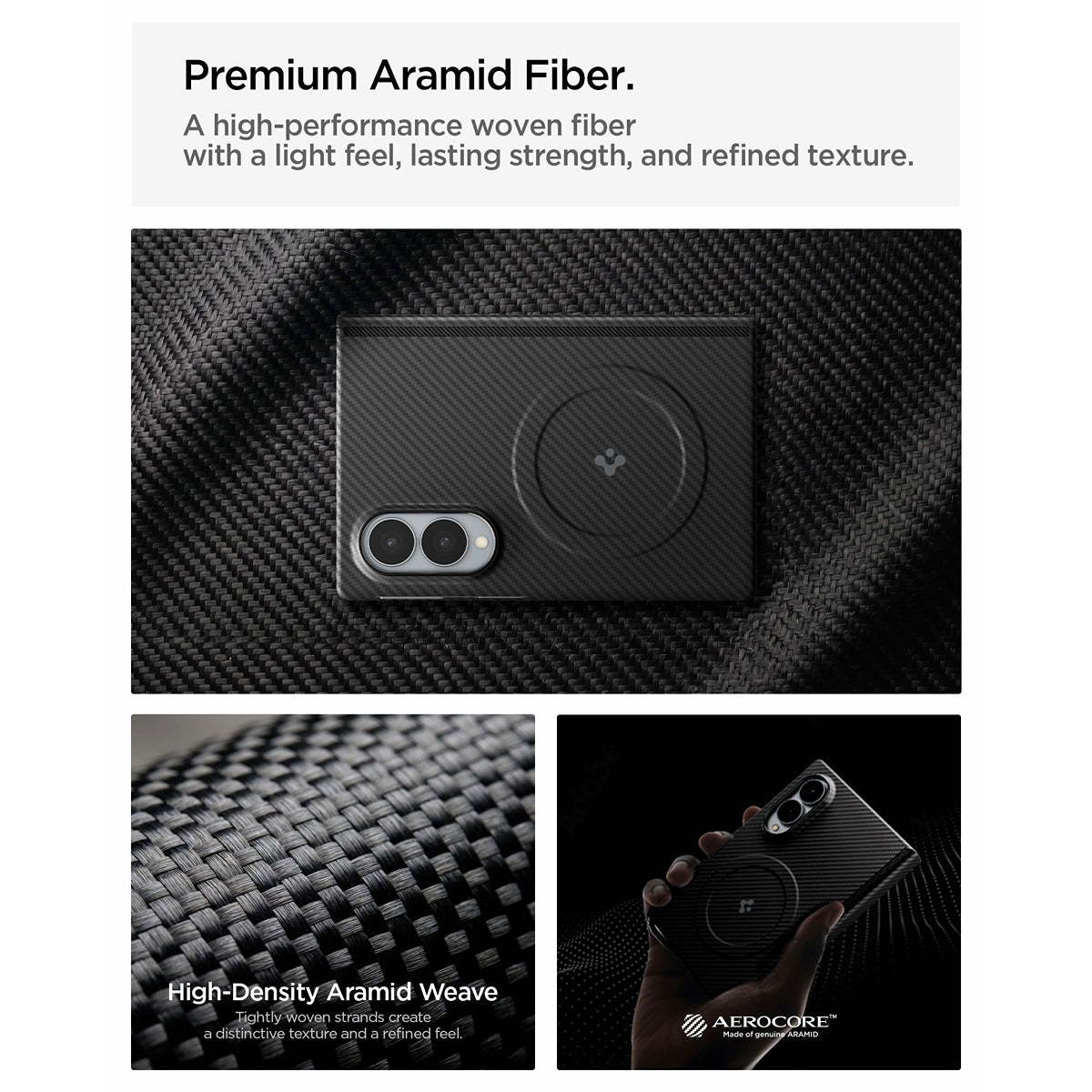 Spigen Samsung Galaxy Z Fold 8 Cover Air Skin Aramid MagFit Sort