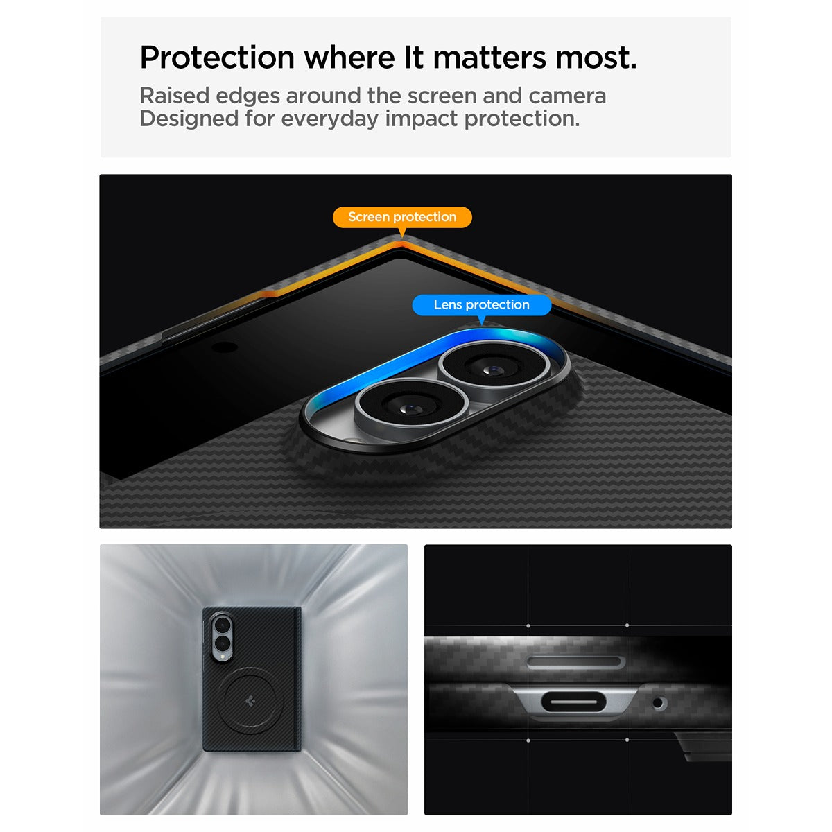 Spigen Samsung Galaxy Z Fold 8 Cover Air Skin Aramid MagFit Sort
