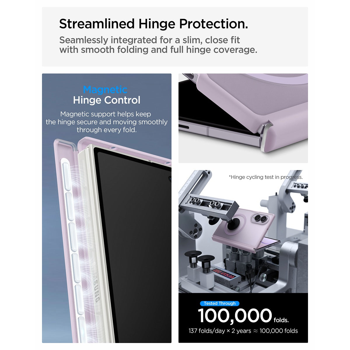 Spigen Samsung Galaxy Z Fold 8 Cover Air Skin Zero MagFit Frost Lavender