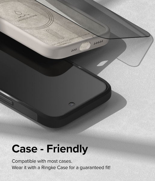 Ringke iPhone 15 Pro Max Skærmbeskytter Privacy Hærdet Glas Installationsramme