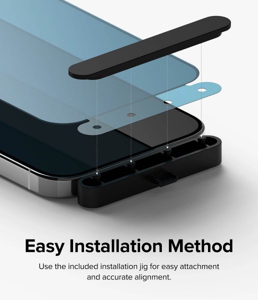 Ringke iPhone 15 Pro Max Skærmbeskytter Privacy Hærdet Glas Installationsramme
