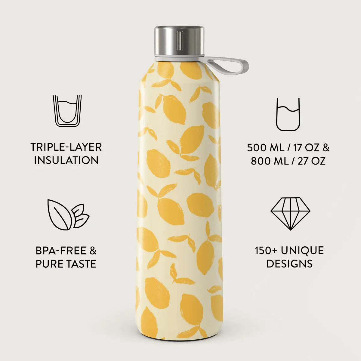 Burga Flaske Termos 800 ml Lemon Tart
