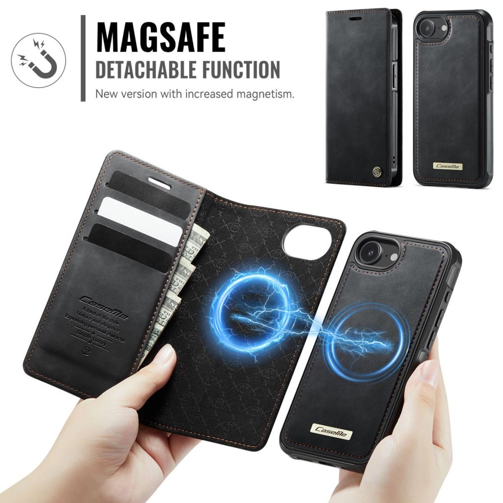 CaseMe iPhone 16e/iPhone 17e Etui C49 Series Sort