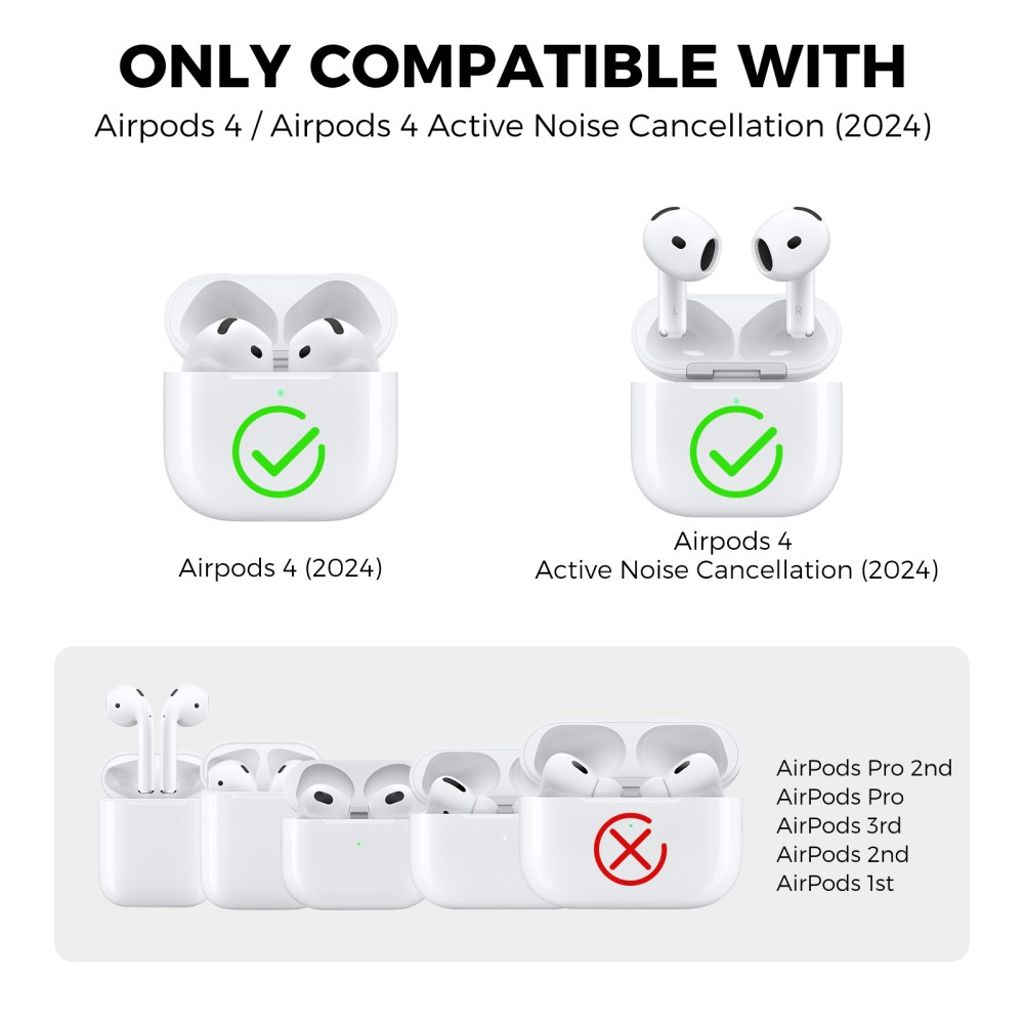 Ahastyle AirPods 4/5 Cover Silikone Lilla