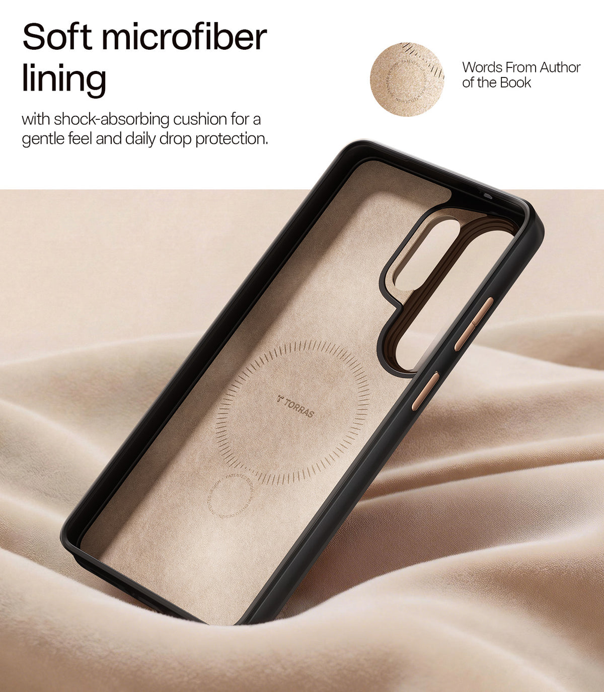 Torras Samsung Galaxy S26 Ultra Cover Ostand Q3 Vegskin Obsidian Black