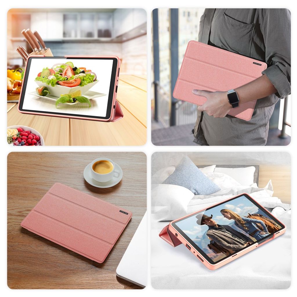 Dux Ducis Samsung Galaxy Tab A9/Galaxy Tab A11 Etui DOMO Series Lyserød