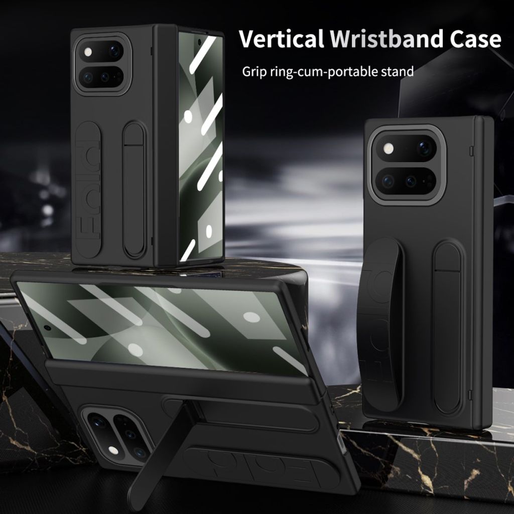 Google Pixel 11 Pro Fold Cover med Stativ & Håndgreb Sort
