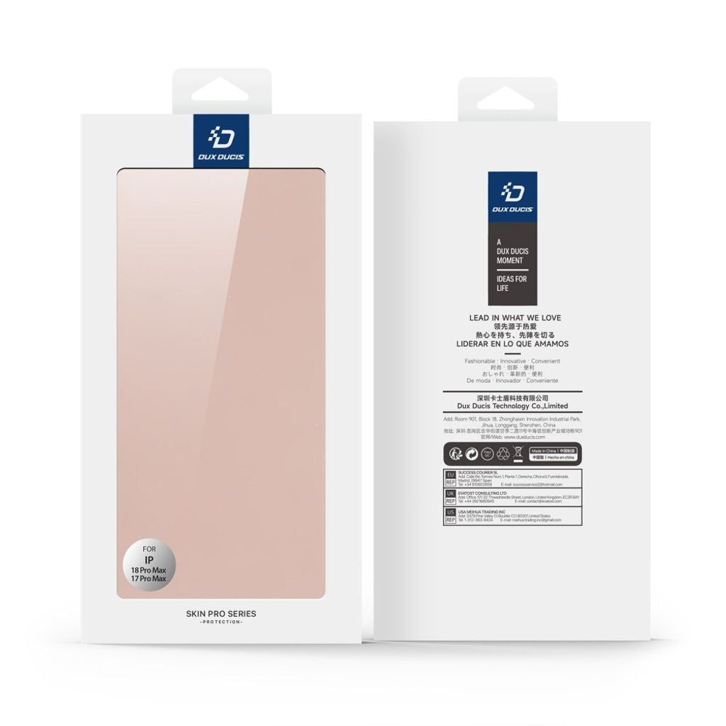 Dux Ducis iPhone 17 Pro Max/iPhone 18 Pro Max Cover Skin Pro Series Lyserød