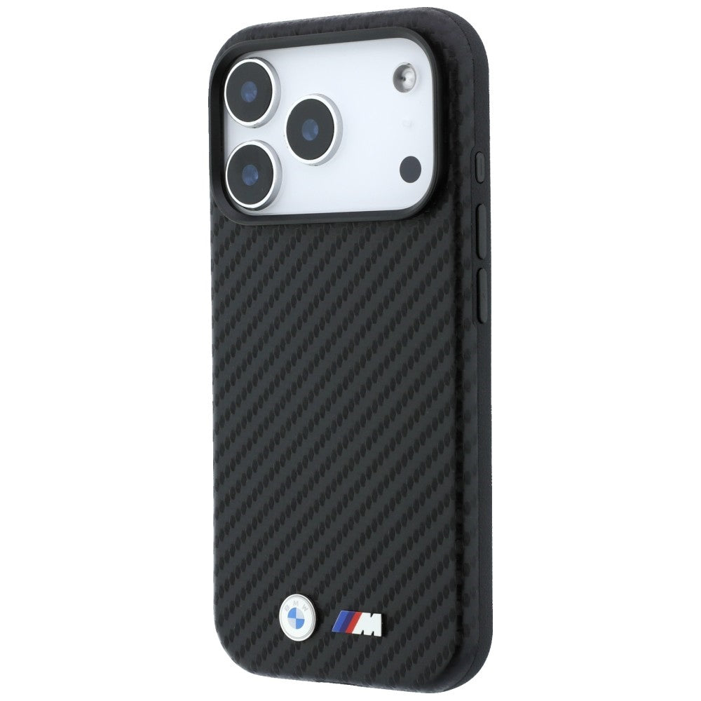 BMW iPhone 18 Pro Cover M Carbon Metal Logo Sort