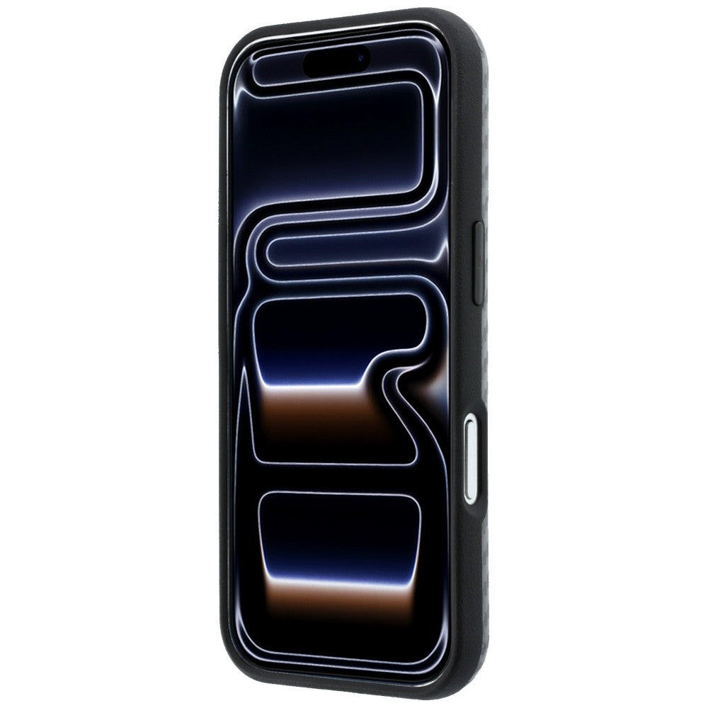 BMW iPhone 18 Pro Cover M Carbon Metal Logo Grå
