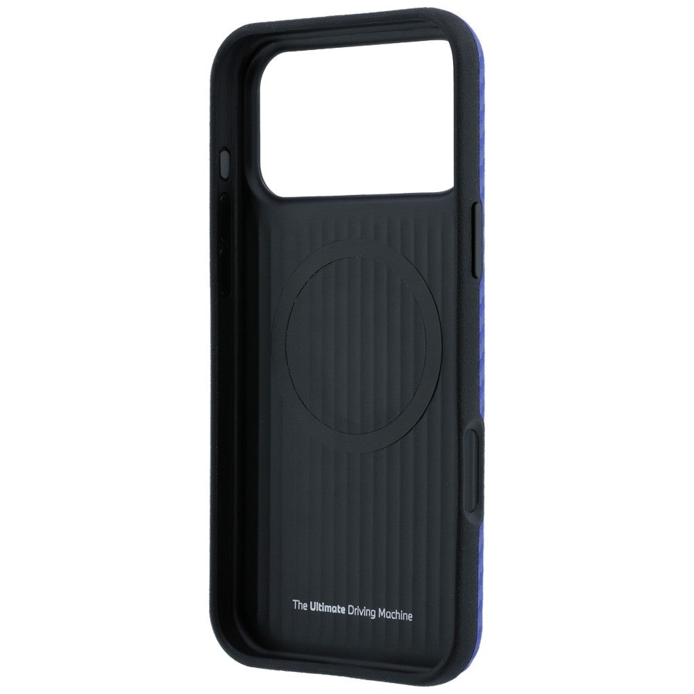BMW iPhone 17 Pro/iPhone 18 Pro Cover M Carbon Metal Logo Blå