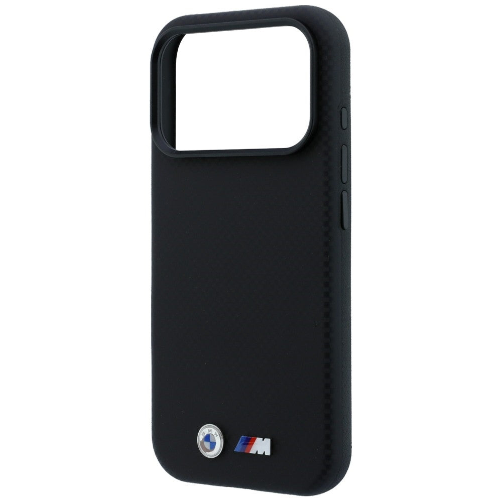 BMW iPhone 17 Pro Max/iPhone 18 Pro Max Cover M Quadrille Kevlar Metal Logo Sort