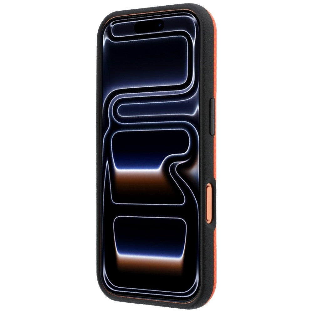 BMW iPhone 17 Pro/iPhone 18 Pro Cover M Quadrille Kevlar Metal Logo Orange