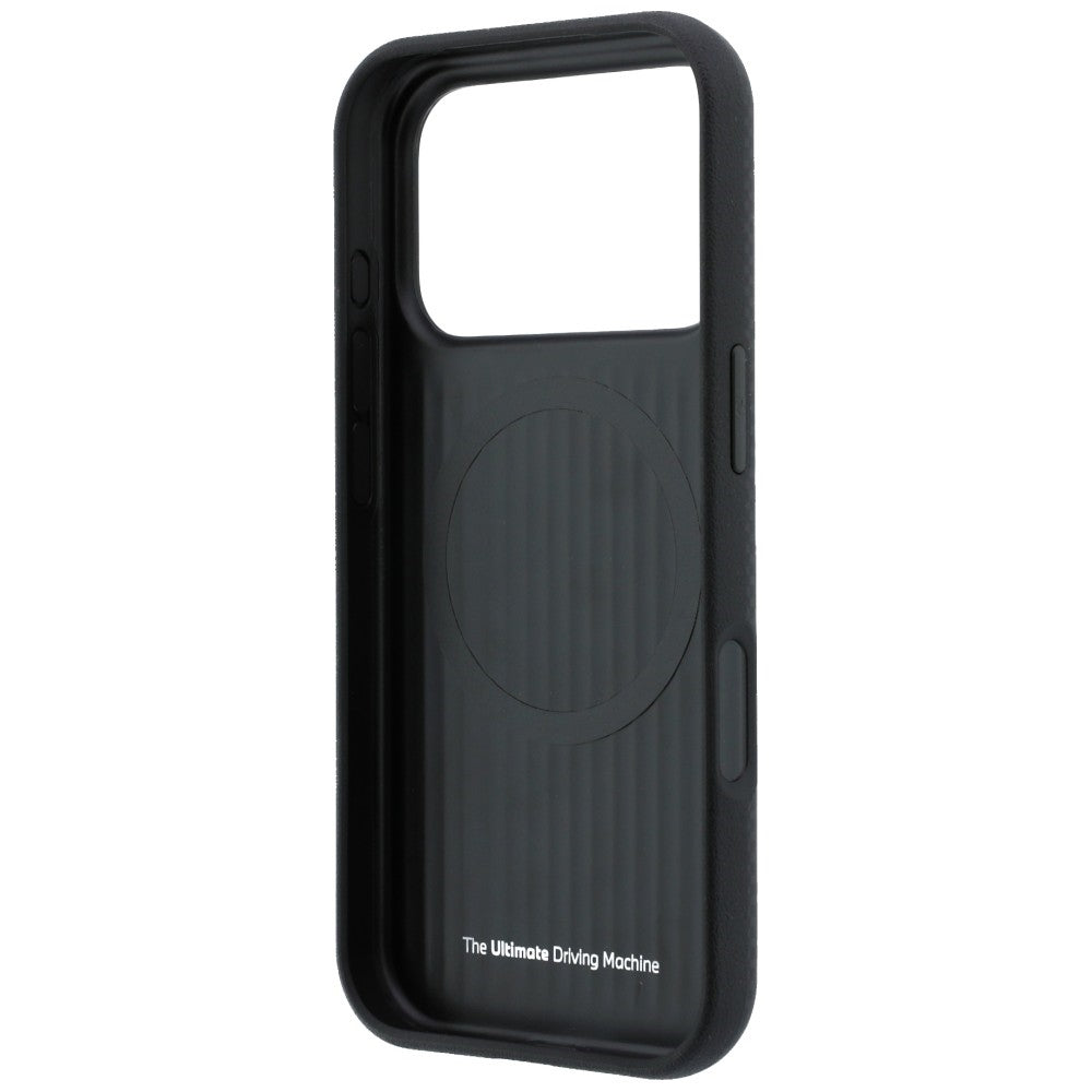 BMW iPhone 17 Pro Max/iPhone 18 Pro Max Cover M Quadrille Kevlar Tricolor & Metal Logo Sort
