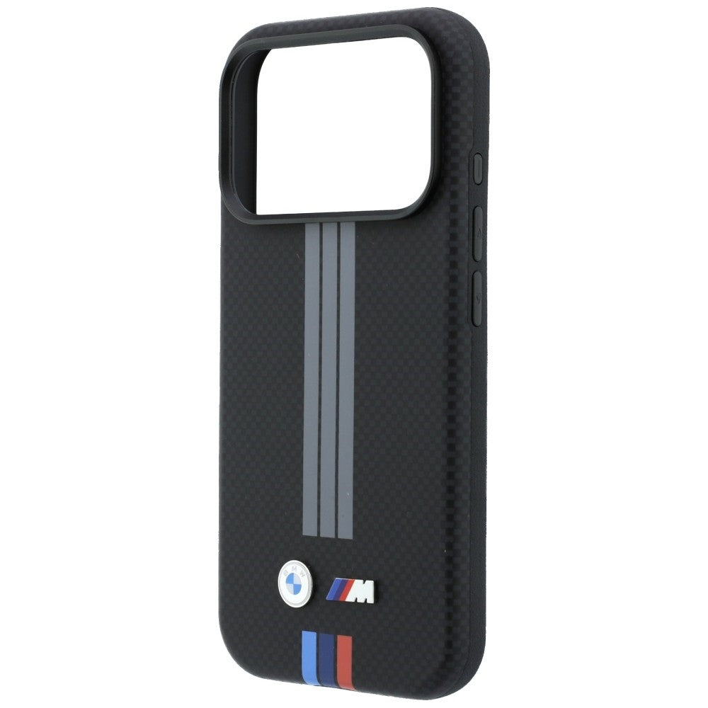 BMW iPhone 17 Pro/iPhone 18 Pro Cover M Quadrille Kevlar Tricolor Lines Sort