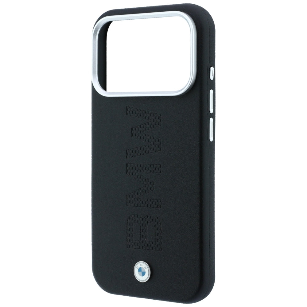 BMW iPhone 17 Pro/iPhone 18 Pro Cover, centreret prægning, Sort