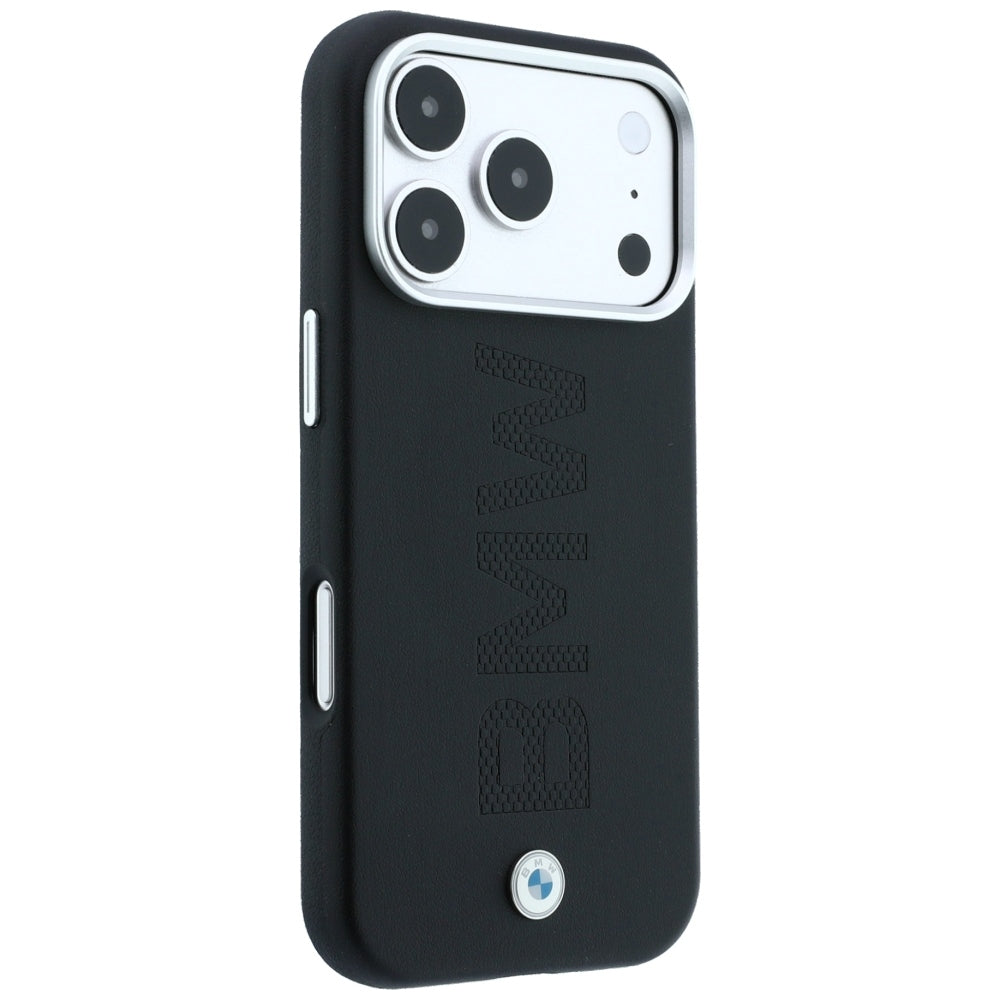 BMW iPhone 17 Pro Max/iPhone 18 Pro Max Cover med centreret præget design Sort