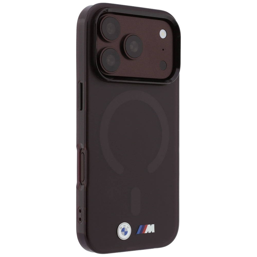 BMW iPhone 17 Pro/iPhone 18 Pro Cover M Frosted Metal Logo Burgundy