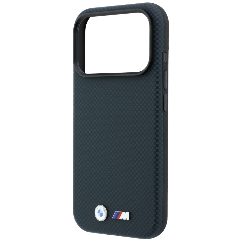 BMW iPhone 17 Pro/iPhone 18 Pro Cover M Quadrille Kevlar Metal Logo Navy