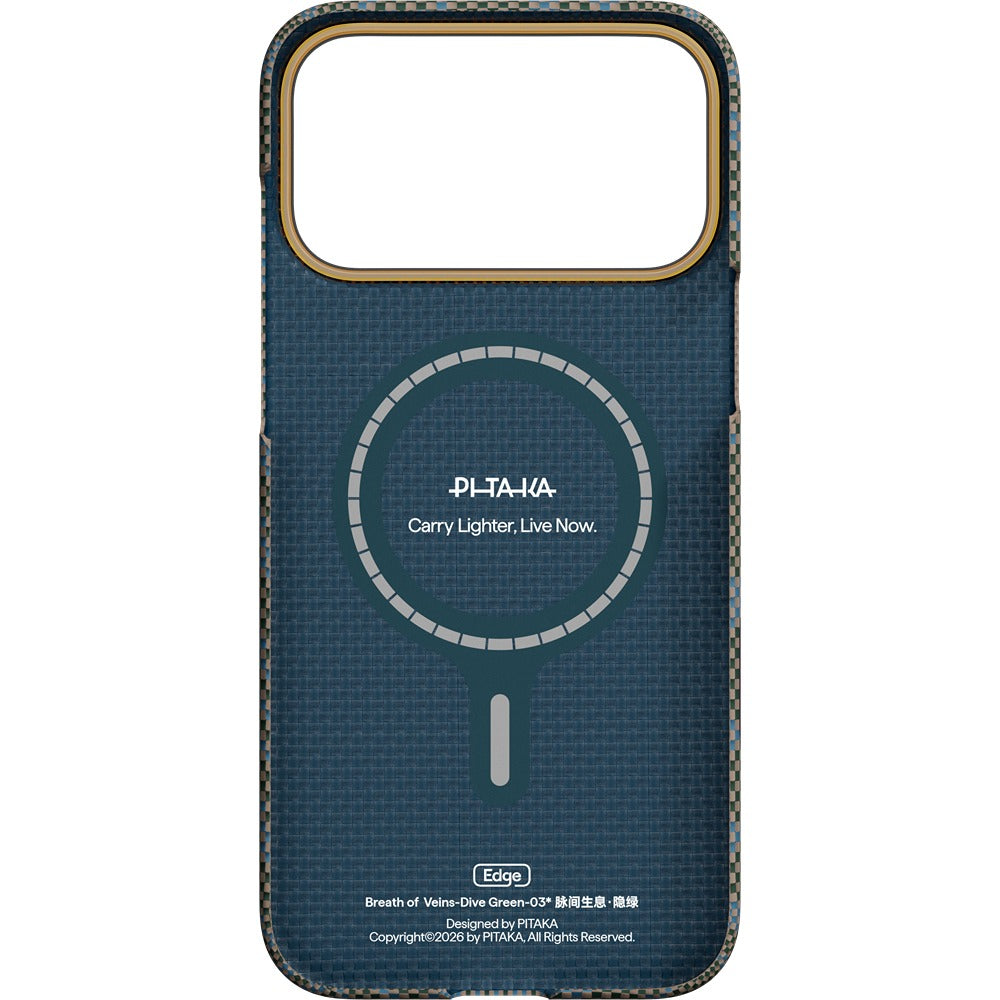 Pitaka iPhone 17 Pro Max Cover Edge MagSafe Dive Green