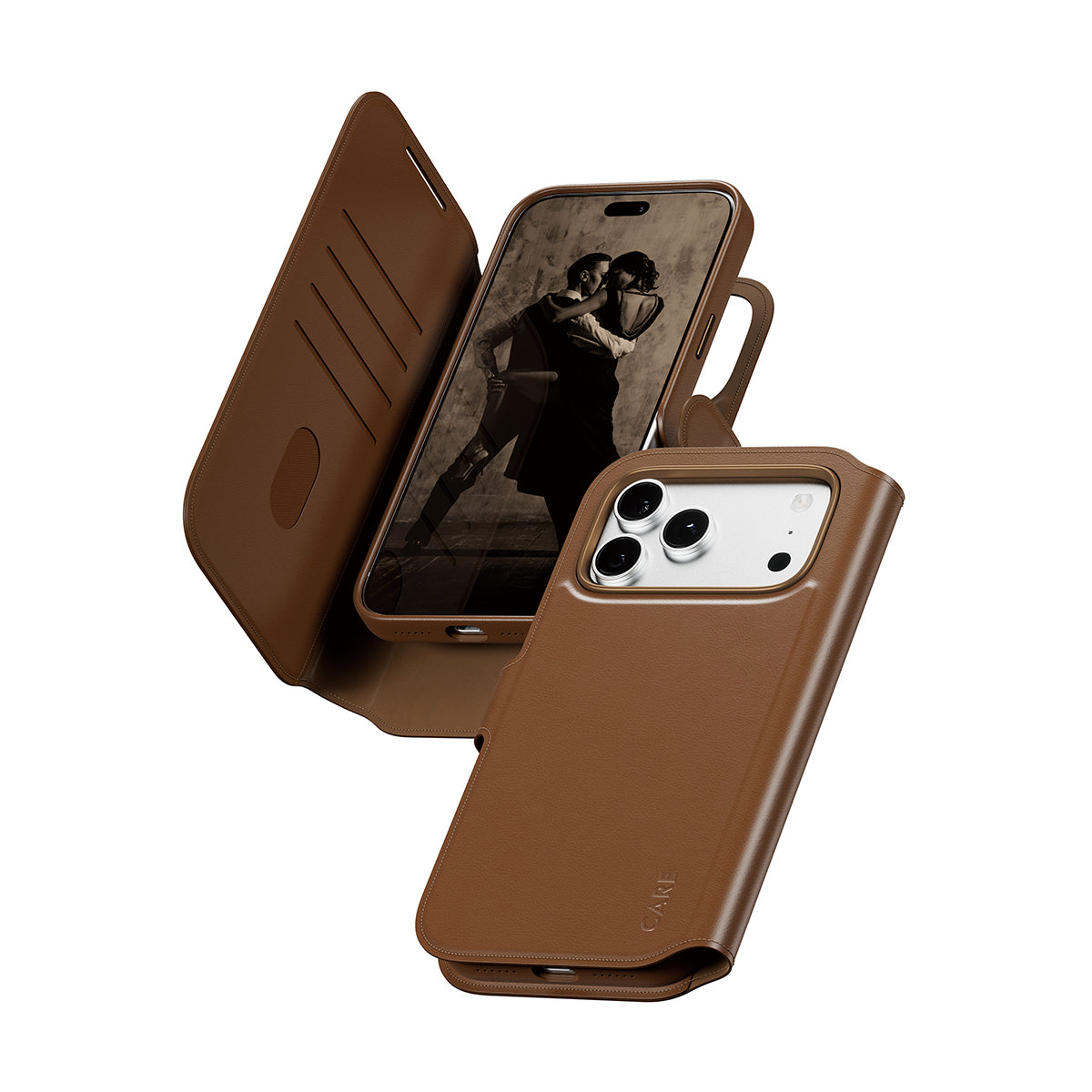 CARE by PanzerGlass iPhone 17 Pro Max/iPhone 18 Pro Max Etui Tango Wallet MagSafe Brun