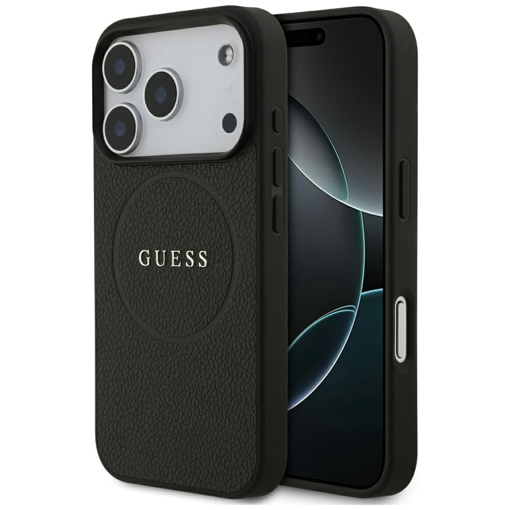 Guess iPhone 17 Pro/iPhone 18 Pro Cover med kornet sort