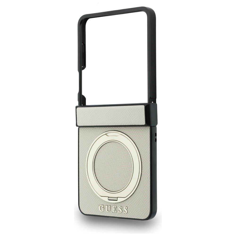 Guess Samsung Galaxy Z Flip 8 Cover Ring Stand MagSafe Guld