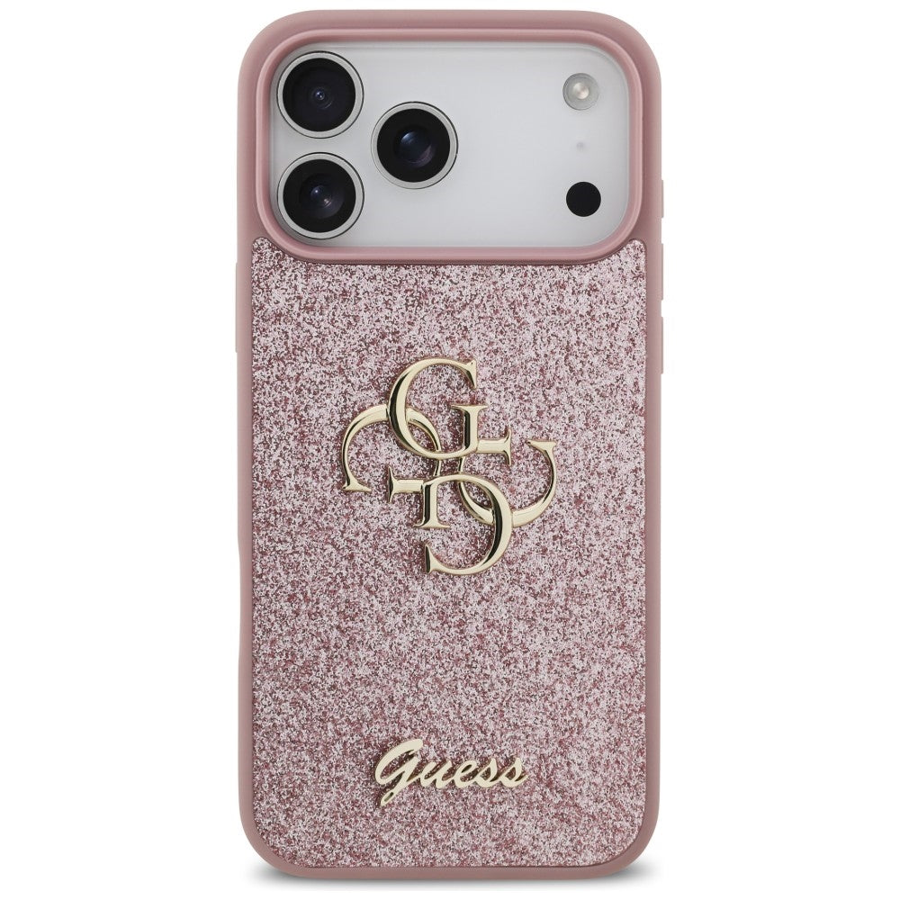 Guess iPhone 17 Pro Max/iPhone 18 Pro Max Cover Fixed Glitter Lyserød