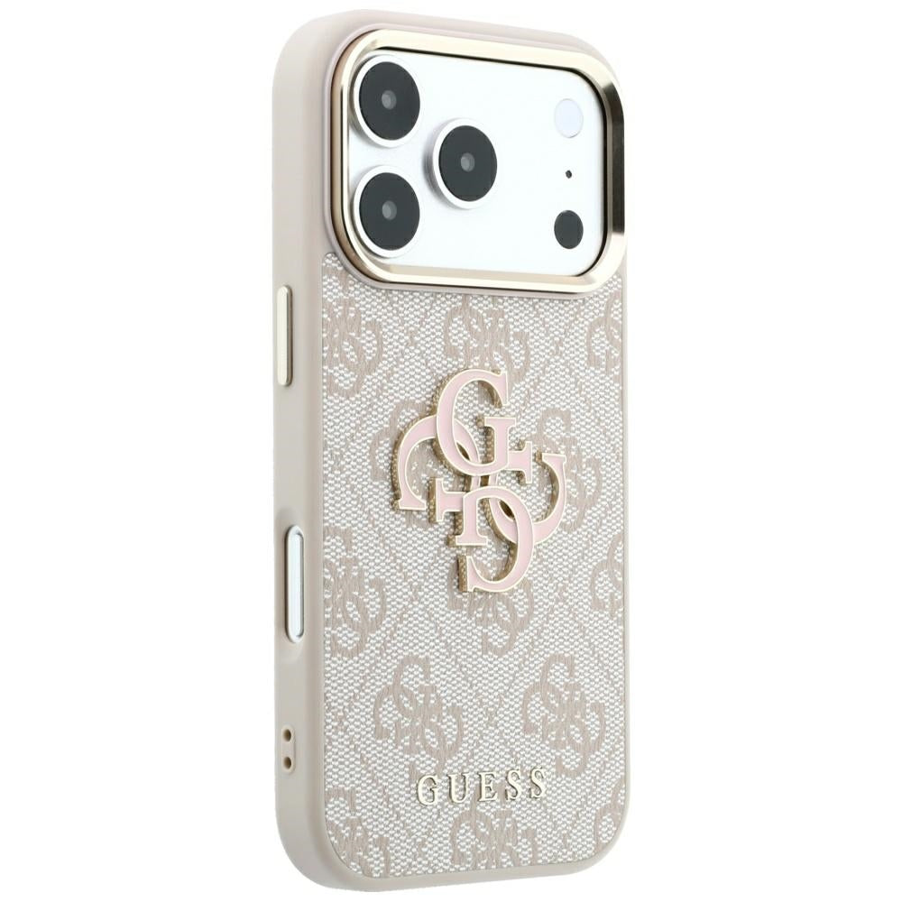 Guess iPhone 17 Pro Max/iPhone 18 Pro Max Cover 4G Resin-logo Lyserød