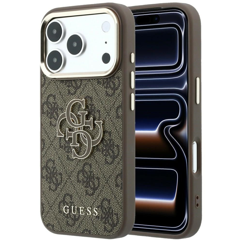 Guess iPhone 17 Pro/iPhone 18 Pro Cover 4G Resin-logo Brun