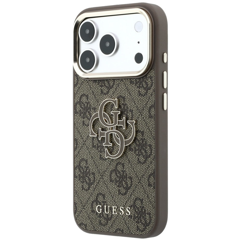 Guess iPhone 17 Pro/iPhone 18 Pro Cover 4G Resin-logo Brun