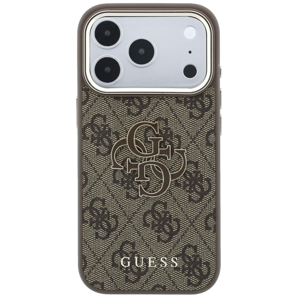 Guess iPhone 17 Pro/iPhone 18 Pro Cover 4G Resin-logo Brun