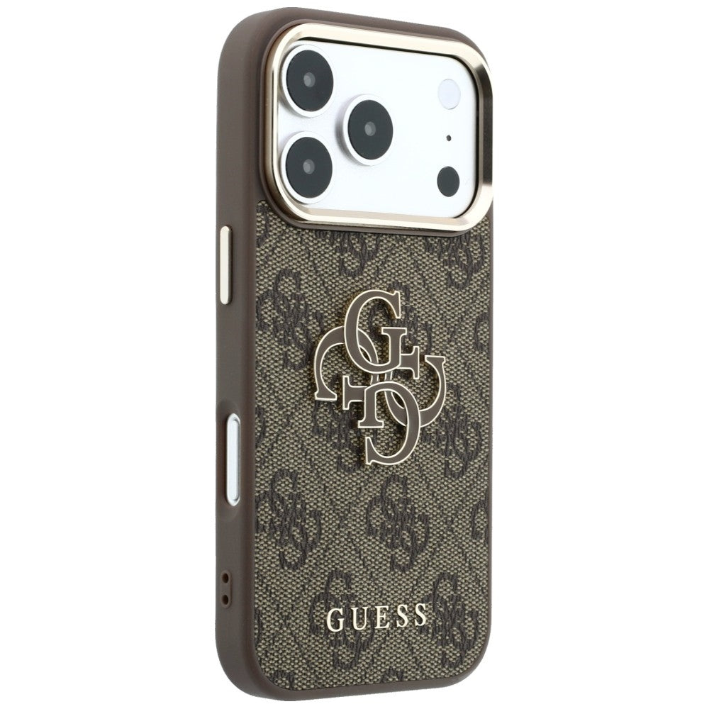 Guess iPhone 17 Pro/iPhone 18 Pro Cover 4G Resin-logo Brun